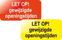 Let op! gewijzigde openingstijden