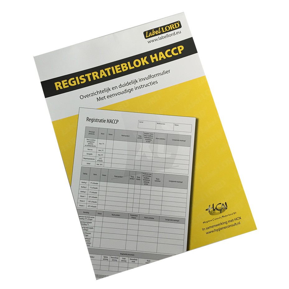 HACCP registratieblok